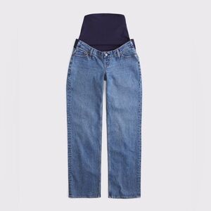 (NWT) Abercrombie & Fitch Maternity Baggy Jeans in Medium Wash